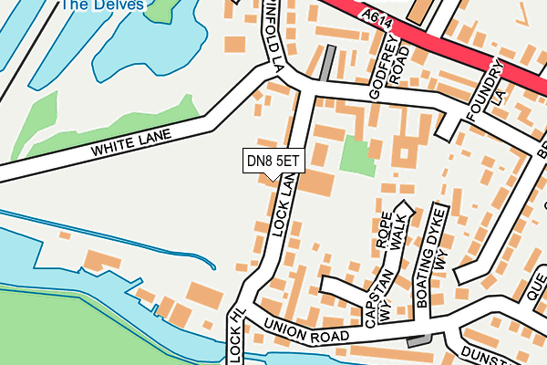 DN8 5ET map - OS OpenMap – Local (Ordnance Survey)