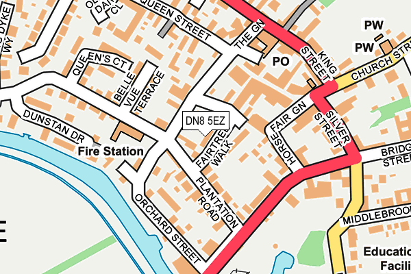 DN8 5EZ map - OS OpenMap – Local (Ordnance Survey)