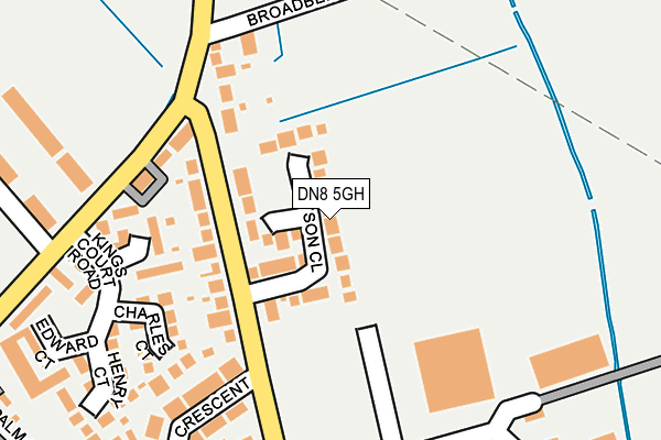 DN8 5GH map - OS OpenMap – Local (Ordnance Survey)