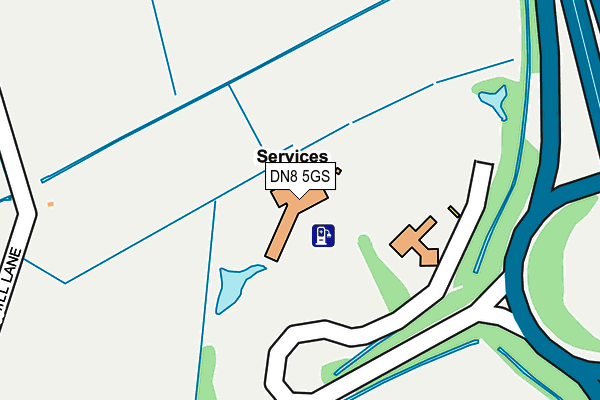 DN8 5GS map - OS OpenMap – Local (Ordnance Survey)