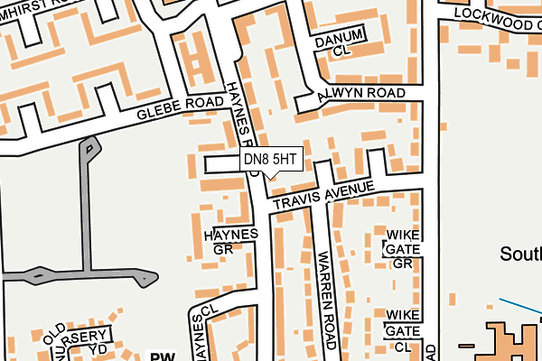DN8 5HT map - OS OpenMap – Local (Ordnance Survey)