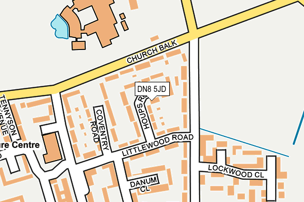 DN8 5JD map - OS OpenMap – Local (Ordnance Survey)