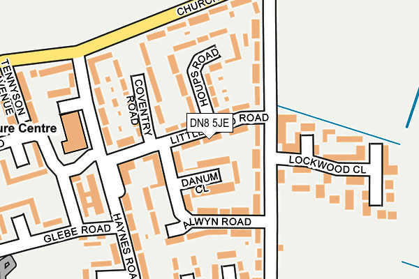 DN8 5JE map - OS OpenMap – Local (Ordnance Survey)