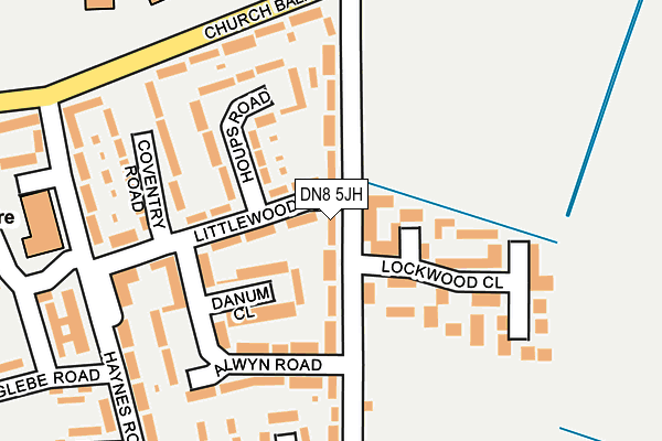 DN8 5JH map - OS OpenMap – Local (Ordnance Survey)