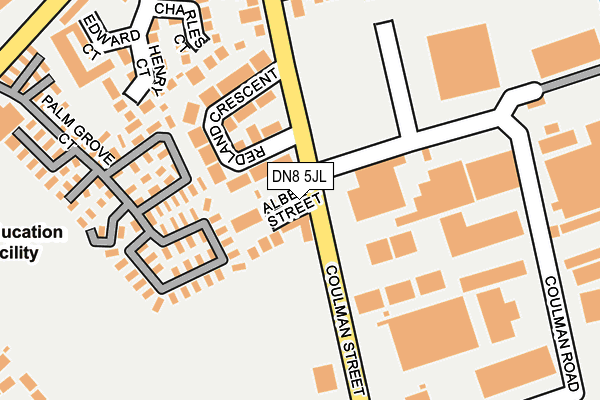 DN8 5JL map - OS OpenMap – Local (Ordnance Survey)
