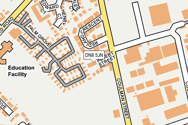 DN8 5JN map - OS OpenMap – Local (Ordnance Survey)