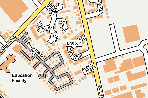 DN8 5JP map - OS OpenMap – Local (Ordnance Survey)