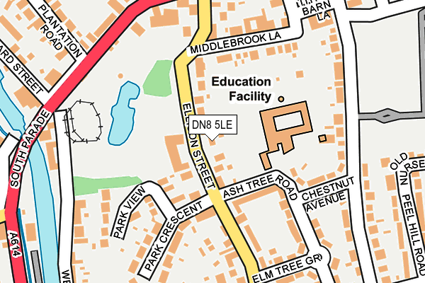 DN8 5LE map - OS OpenMap – Local (Ordnance Survey)