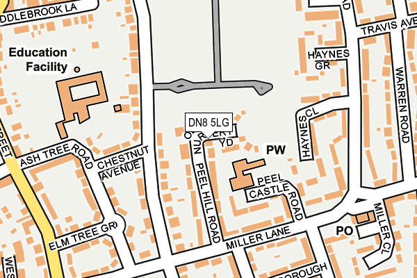DN8 5LG map - OS OpenMap – Local (Ordnance Survey)