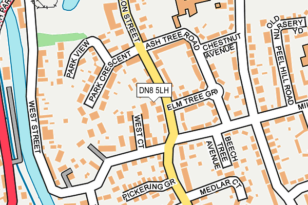 DN8 5LH map - OS OpenMap – Local (Ordnance Survey)