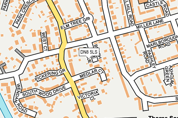 DN8 5LS map - OS OpenMap – Local (Ordnance Survey)