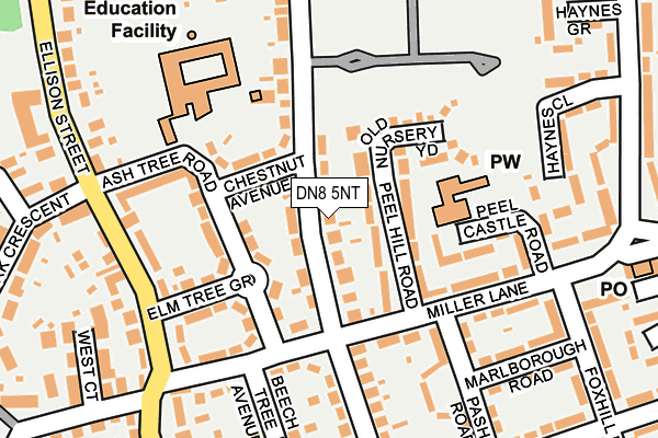 DN8 5NT map - OS OpenMap – Local (Ordnance Survey)