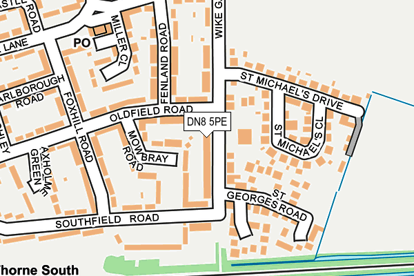 DN8 5PE map - OS OpenMap – Local (Ordnance Survey)