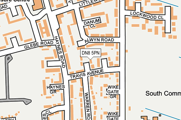 DN8 5PN map - OS OpenMap – Local (Ordnance Survey)