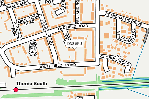 DN8 5PU map - OS OpenMap – Local (Ordnance Survey)