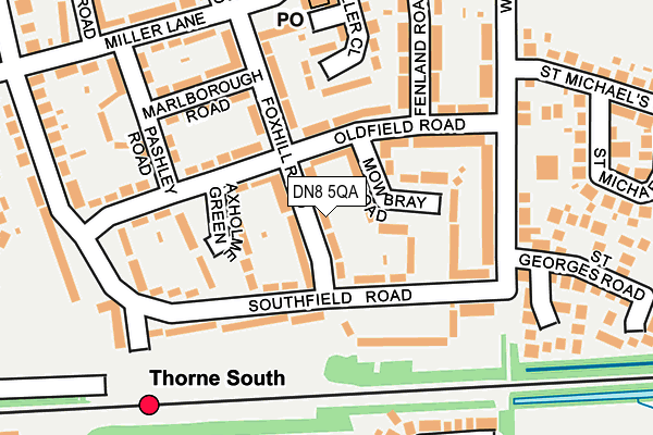 DN8 5QA map - OS OpenMap – Local (Ordnance Survey)