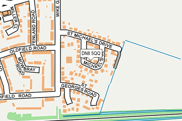 DN8 5QQ map - OS OpenMap – Local (Ordnance Survey)