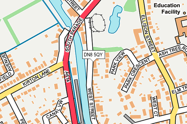 DN8 5QY map - OS OpenMap – Local (Ordnance Survey)