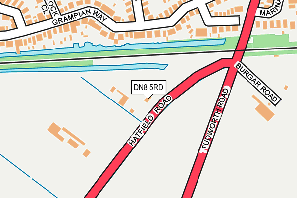 DN8 5RD map - OS OpenMap – Local (Ordnance Survey)