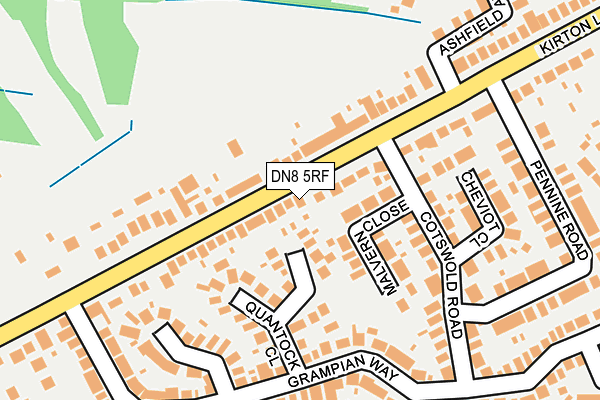 DN8 5RF map - OS OpenMap – Local (Ordnance Survey)