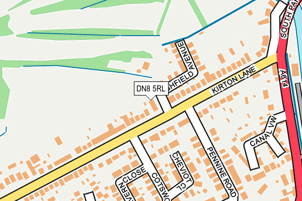 DN8 5RL map - OS OpenMap – Local (Ordnance Survey)