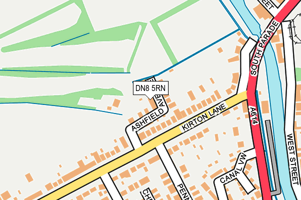 DN8 5RN map - OS OpenMap – Local (Ordnance Survey)