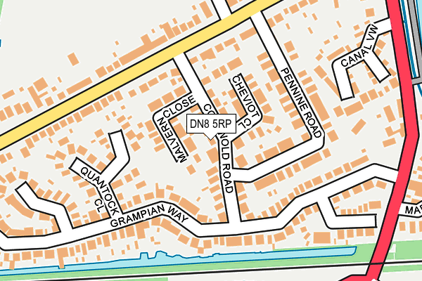 DN8 5RP map - OS OpenMap – Local (Ordnance Survey)