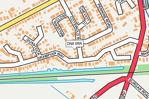 DN8 5RR map - OS OpenMap – Local (Ordnance Survey)