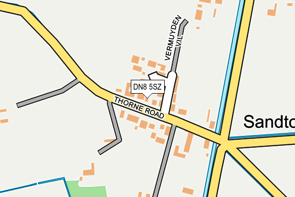 DN8 5SZ map - OS OpenMap – Local (Ordnance Survey)