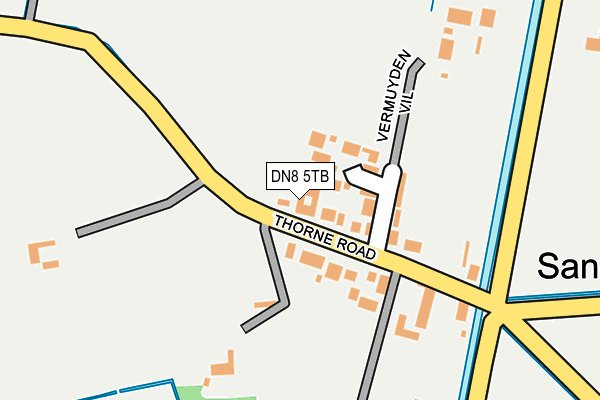 DN8 5TB map - OS OpenMap – Local (Ordnance Survey)