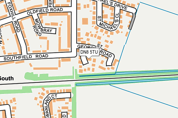 DN8 5TU map - OS OpenMap – Local (Ordnance Survey)