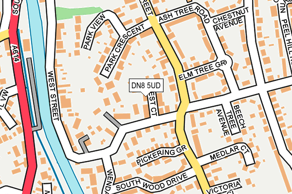 DN8 5UD map - OS OpenMap – Local (Ordnance Survey)