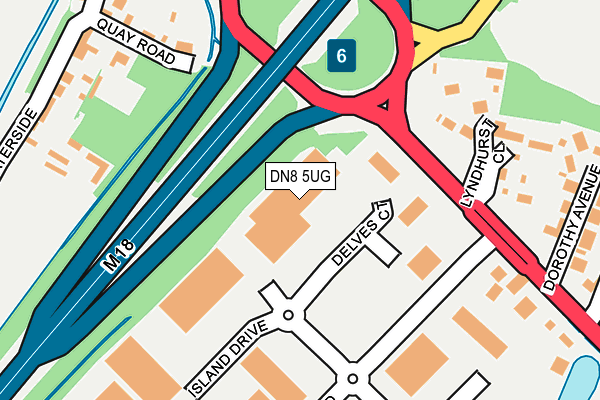 DN8 5UG map - OS OpenMap – Local (Ordnance Survey)