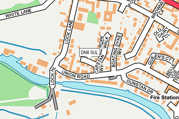 DN8 5UL map - OS OpenMap – Local (Ordnance Survey)