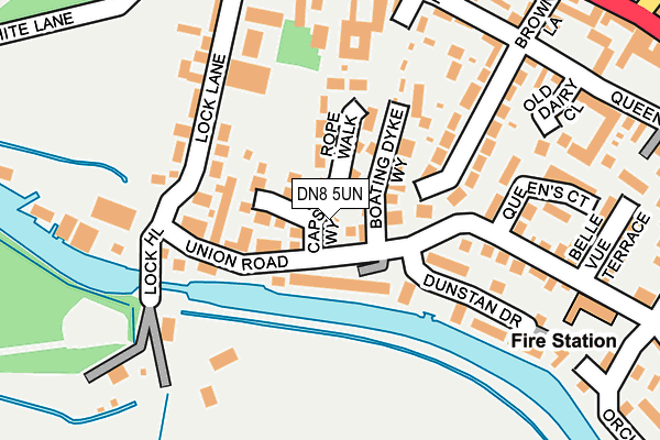 DN8 5UN map - OS OpenMap – Local (Ordnance Survey)