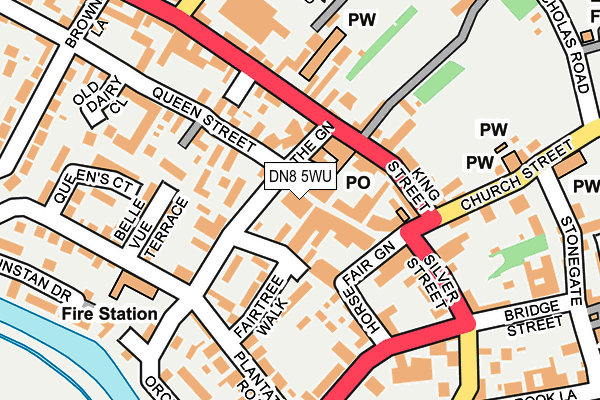 DN8 5WU map - OS OpenMap – Local (Ordnance Survey)
