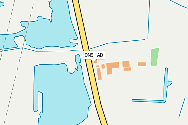 DN9 1AD map - OS OpenMap – Local (Ordnance Survey)