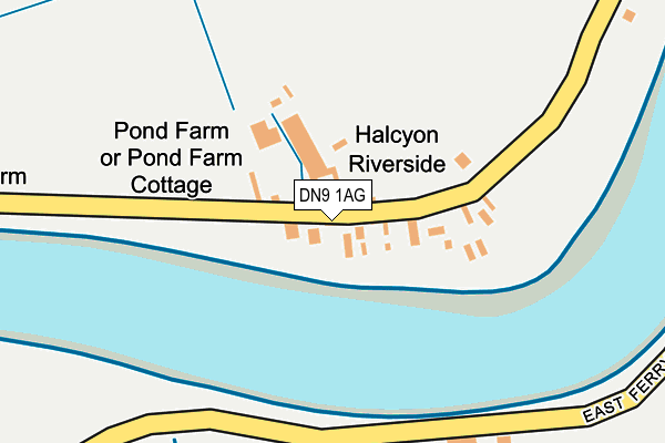 DN9 1AG map - OS OpenMap – Local (Ordnance Survey)