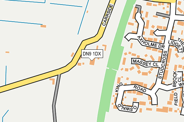 DN9 1DX map - OS OpenMap – Local (Ordnance Survey)