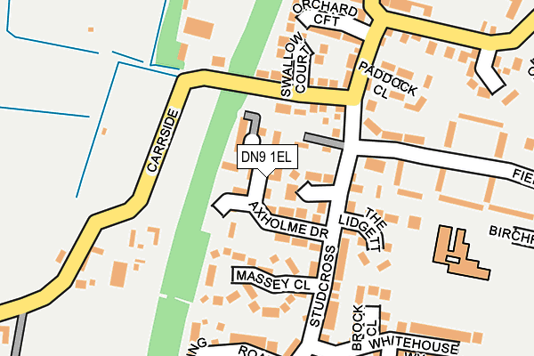 DN9 1EL map - OS OpenMap – Local (Ordnance Survey)