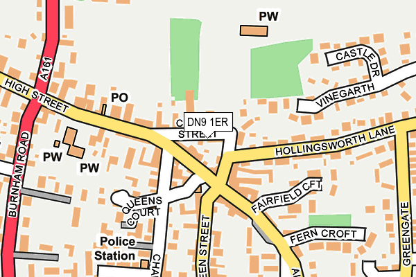 DN9 1ER map - OS OpenMap – Local (Ordnance Survey)