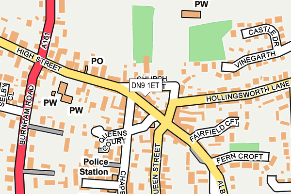 DN9 1ET map - OS OpenMap – Local (Ordnance Survey)