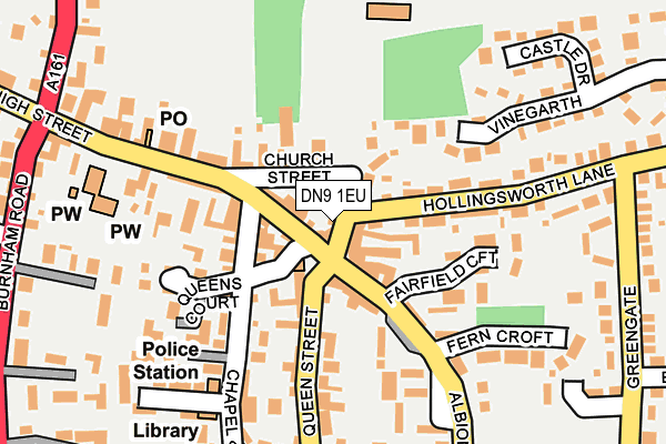 DN9 1EU map - OS OpenMap – Local (Ordnance Survey)