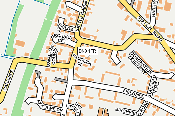 DN9 1FR map - OS OpenMap – Local (Ordnance Survey)