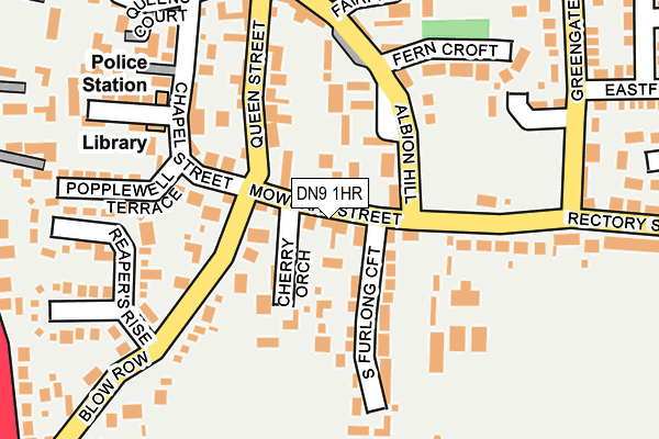 DN9 1HR map - OS OpenMap – Local (Ordnance Survey)