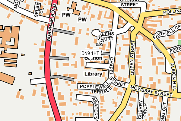 DN9 1HT map - OS OpenMap – Local (Ordnance Survey)