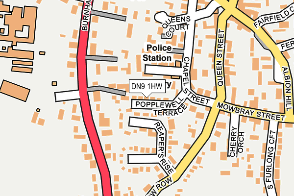 DN9 1HW map - OS OpenMap – Local (Ordnance Survey)