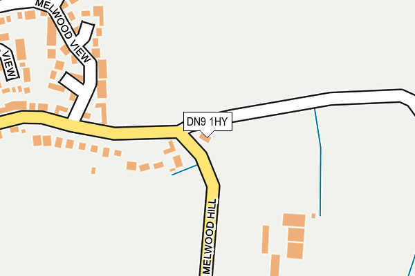 DN9 1HY map - OS OpenMap – Local (Ordnance Survey)