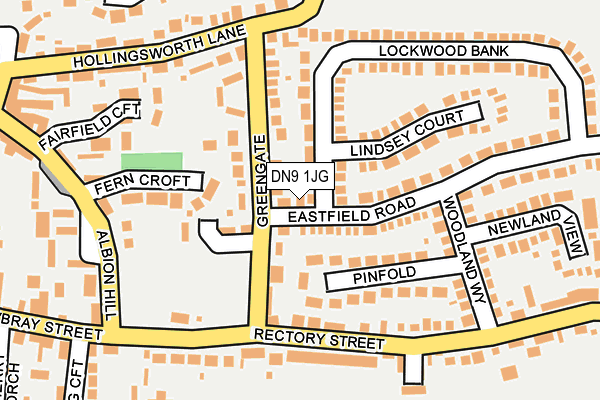 DN9 1JG map - OS OpenMap – Local (Ordnance Survey)