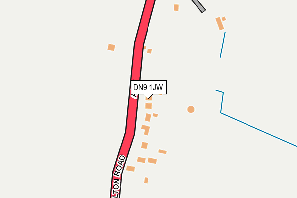 DN9 1JW map - OS OpenMap – Local (Ordnance Survey)